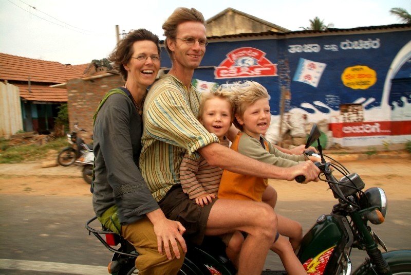 Karnataka, Indien: Birgit Björn Mats und Oleg	