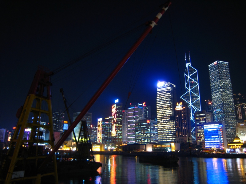 hongkong 021 skyline der hochhaeuser bei nacht