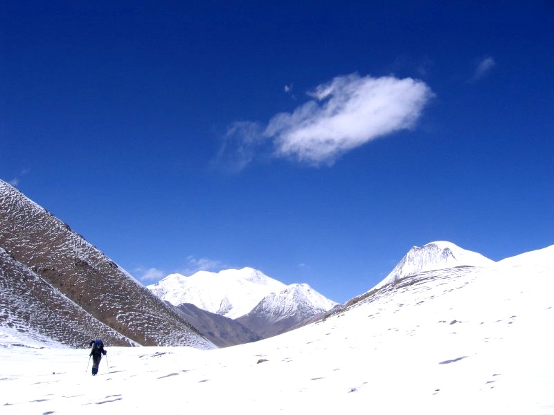 wandern in tibet 011 wandern ueber 5600m pass im schnee.jpg	